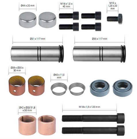 202584 РЕМКОМПЛЕКТ НАПРАВЛЯЮЩИХ СУППОРТА ПЕРЕДНИЙ  VOLVO LRG726, LRG727