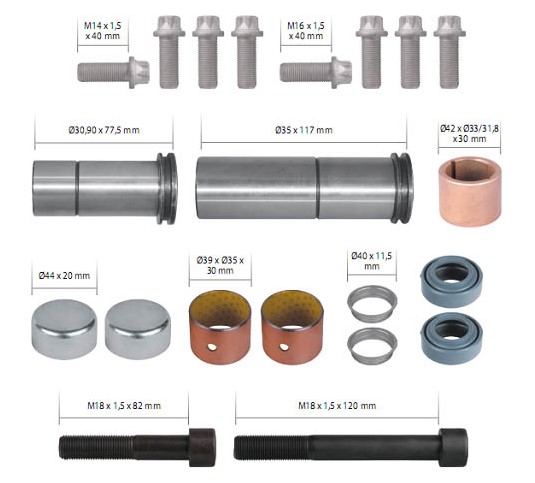 202588 РЕМКОМПЛЕКТ НАПРАВЛЯЮЩИХ СУППОРТА ЗАДНИЙ  VOLVO LRG728,729,730,731,732,733