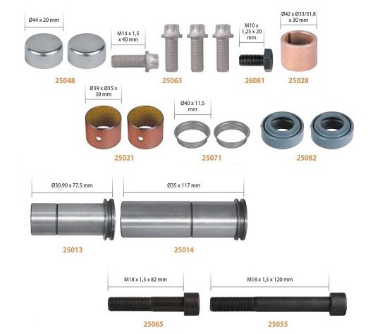 202581 РЕМКОМПЛЕКТ НАПРАВЛЯЮЩИХ СУППОРТА SCANIA VOLVO MERITOR MCK1254